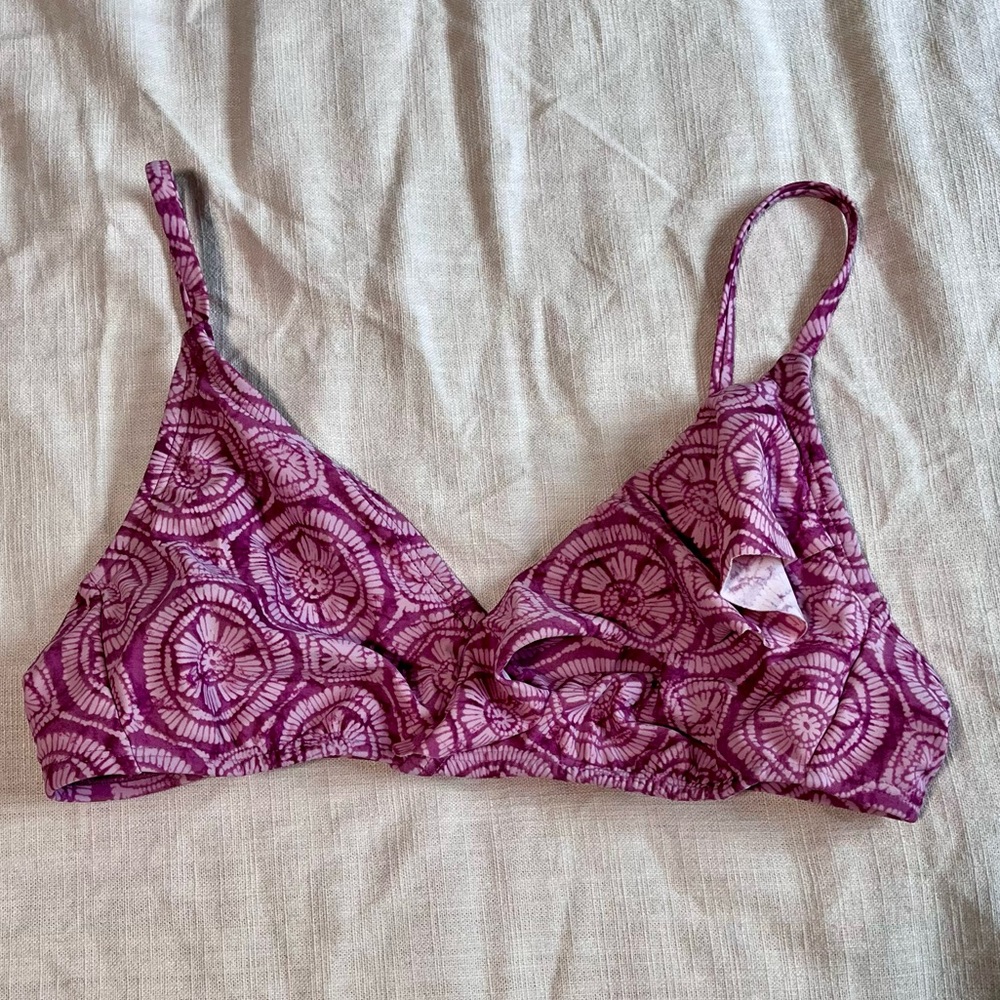 Purple Ruffle Bikini Top - Picture 2 of 5